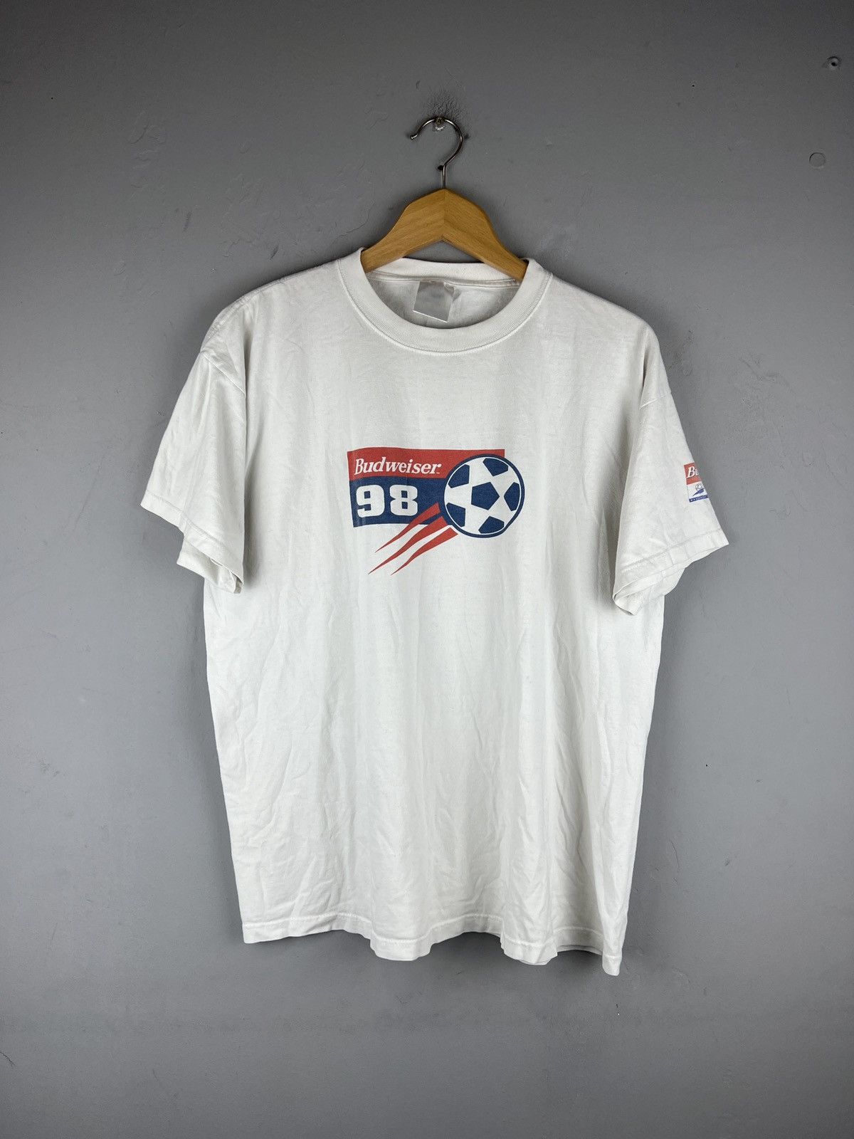 Other Vintage 98s Budweiser Racing Football Tee White XL Size US XL / EU 56 / 4 - 1 Thumbnail
