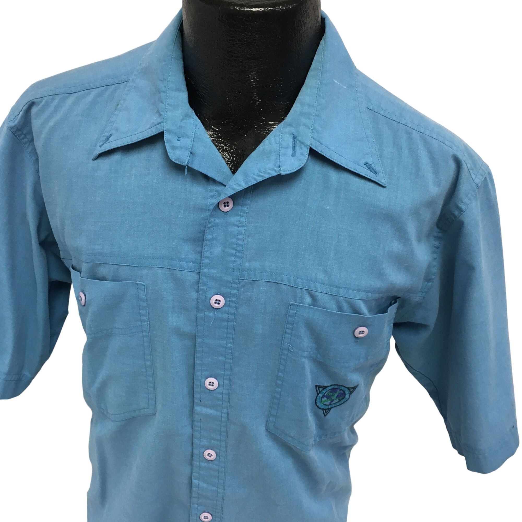 Bugle Boy Vtg Bugle Boy Blue Button Up Surfer Skater Streetwear Shirt Size US M / EU 48-50 / 2 - 2 Thumbnail