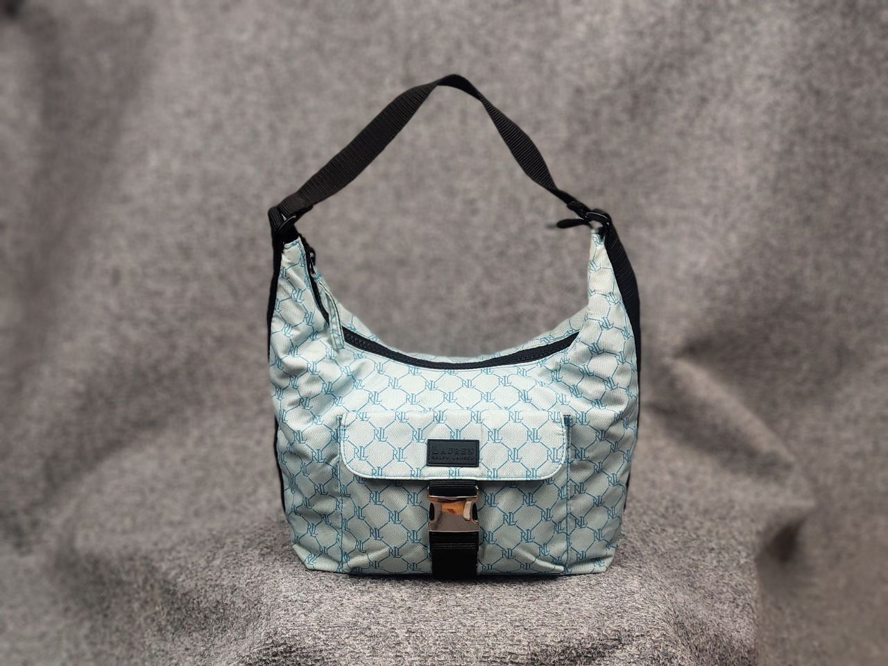Polo Ralph Lauren Vintage Lauren Ralph Lauren Hobo Handbag blue Monogram Y2K Size ONE SIZE - 16 Thumbnail