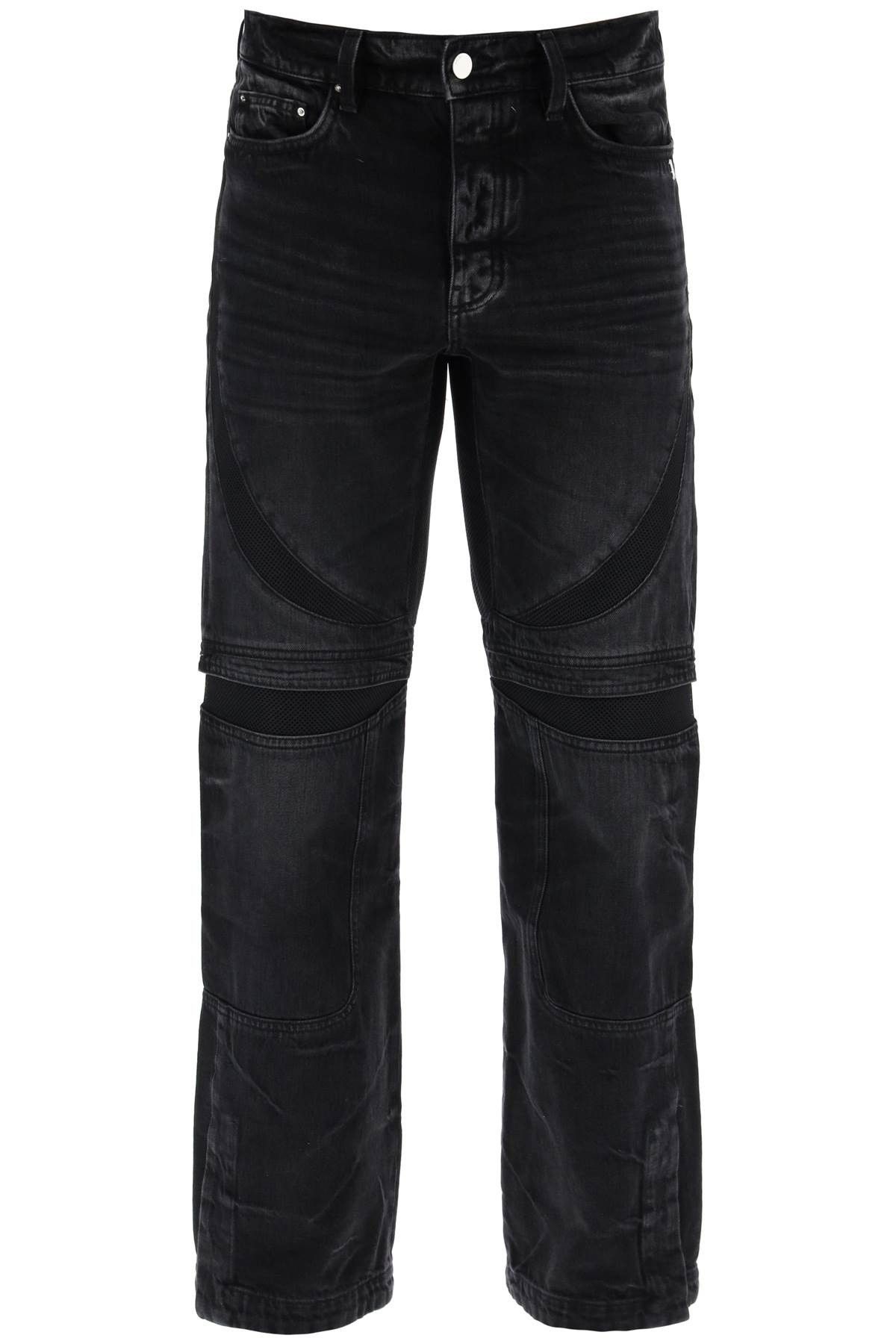 image of Amiri Mx-3 Jeans With Mesh Inserts in Faded Black, Men's (Size 31)