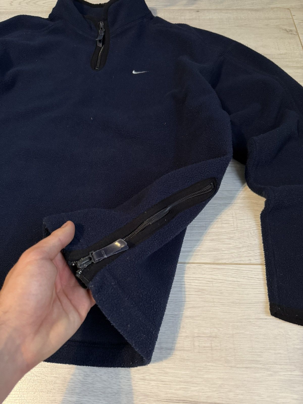 Nike × Vintage Vintage Y2K Nike Cozy Fleece Sherpa Jacket Swoosh logo 90’s Size US M / EU 48-50 / 2 - 3 Thumbnail
