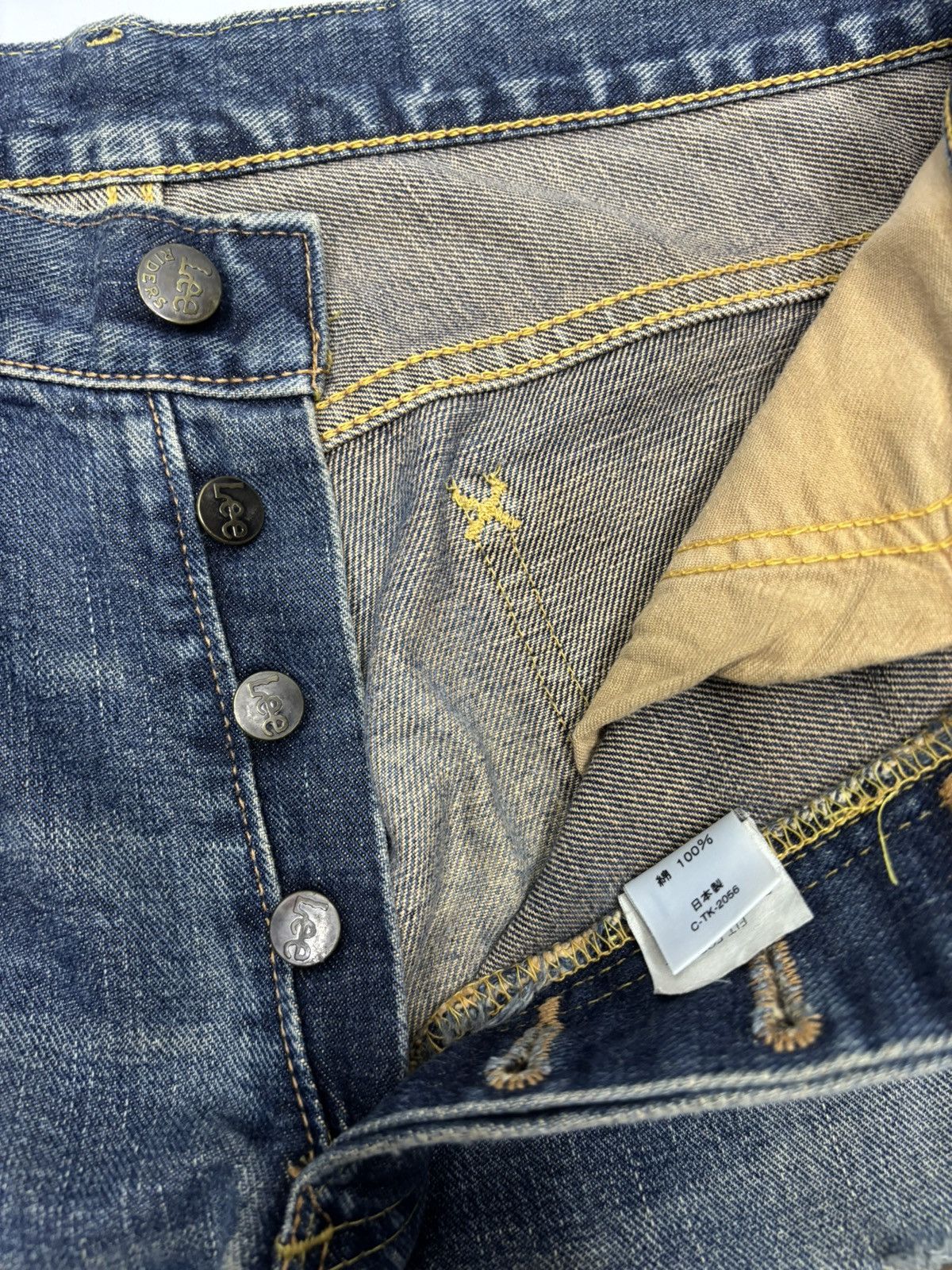 Lee Vintage Lee THRASHED Distressed Selvedge Denim Jeans Size US 30 / EU 46 - 11 Thumbnail