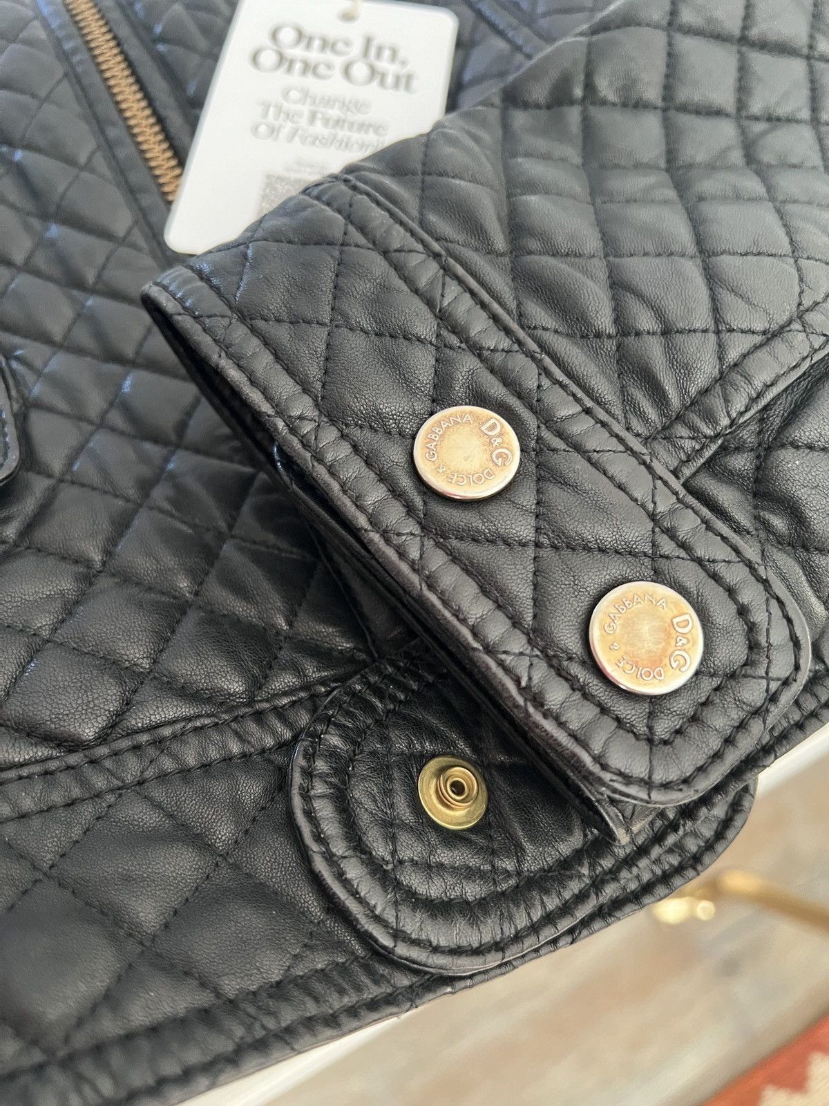 Dolce & Gabbana Black leather jacket, IT40 Size S / US 4 / IT 40 - 5 Thumbnail