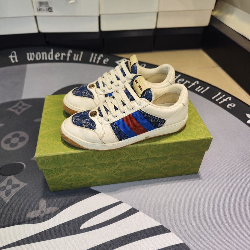 Gucci Gucci Screener Denim Fashion Sneakers for Men 0079 Size US 6.5 / EU 39-40 - 1 Thumbnail