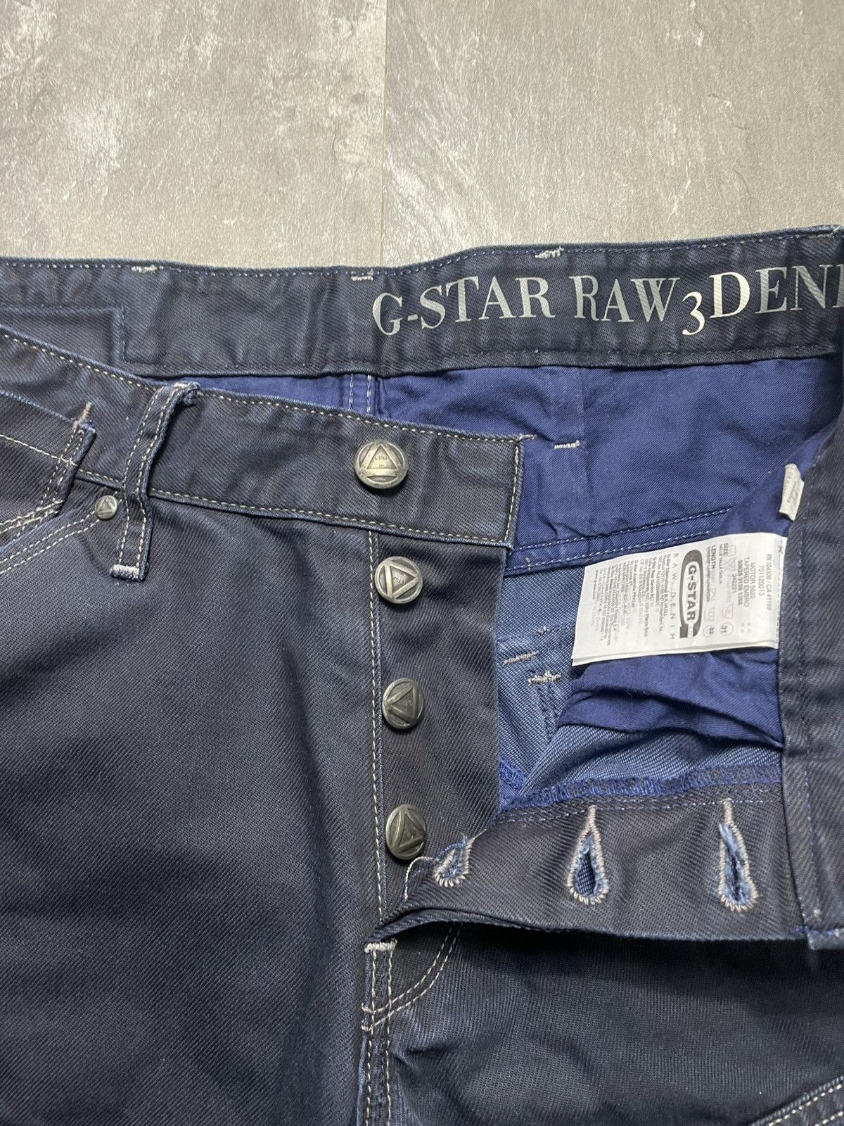 G-Star × Japanese Brand × Vintage Vintage Gstar Raw 96 Jeans Big Logo Baggy Streetwear Y2k Size US 31 - 6 Thumbnail