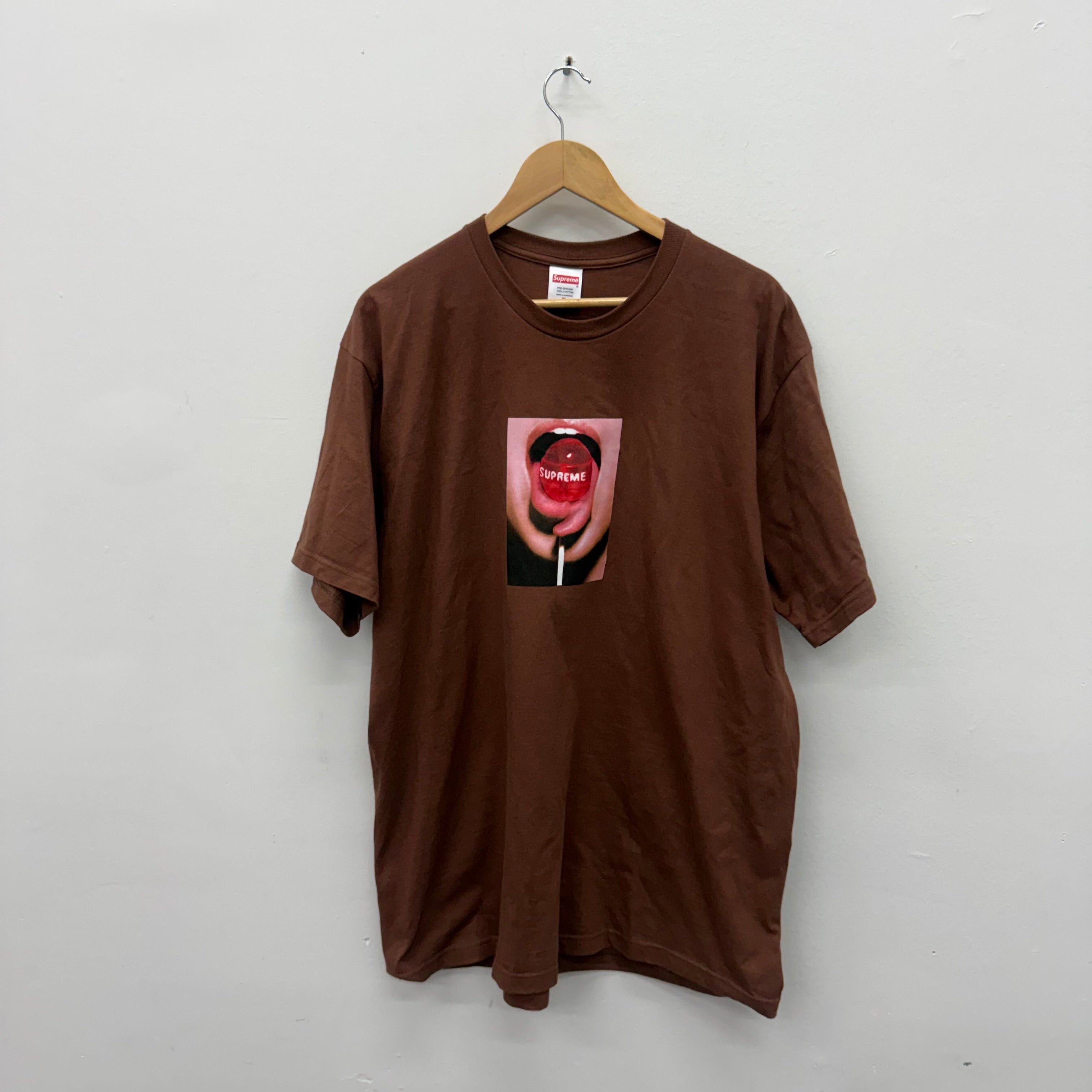 Supreme Supreme Lollipop T-Shirt Brown - Size XL Size US XL / EU 56 / 4 - 1 Thumbnail