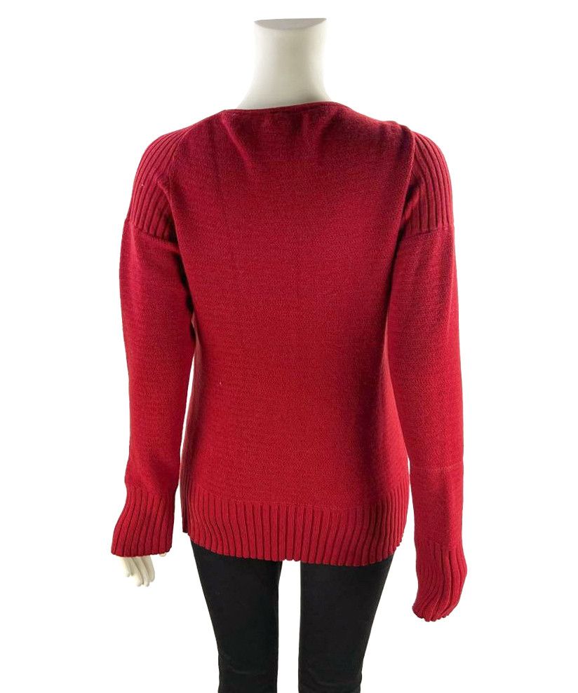 Dior DIOR Sweater Wool Knit V Neck Red Metal Logo Vintage Size M / US 6-8 / IT 42-44 - 5 Thumbnail