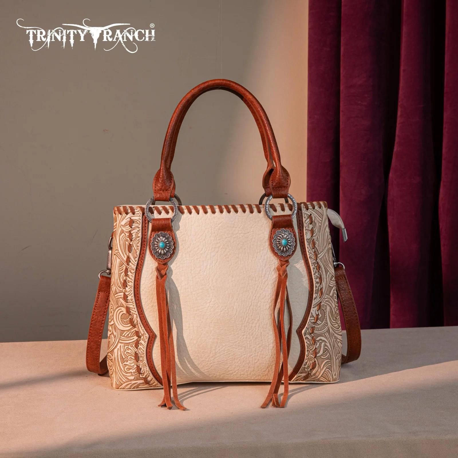 Designer Trinity Ranch Elegant Handbag with Detailed Embroidery Size ONE SIZE - 1 Thumbnail