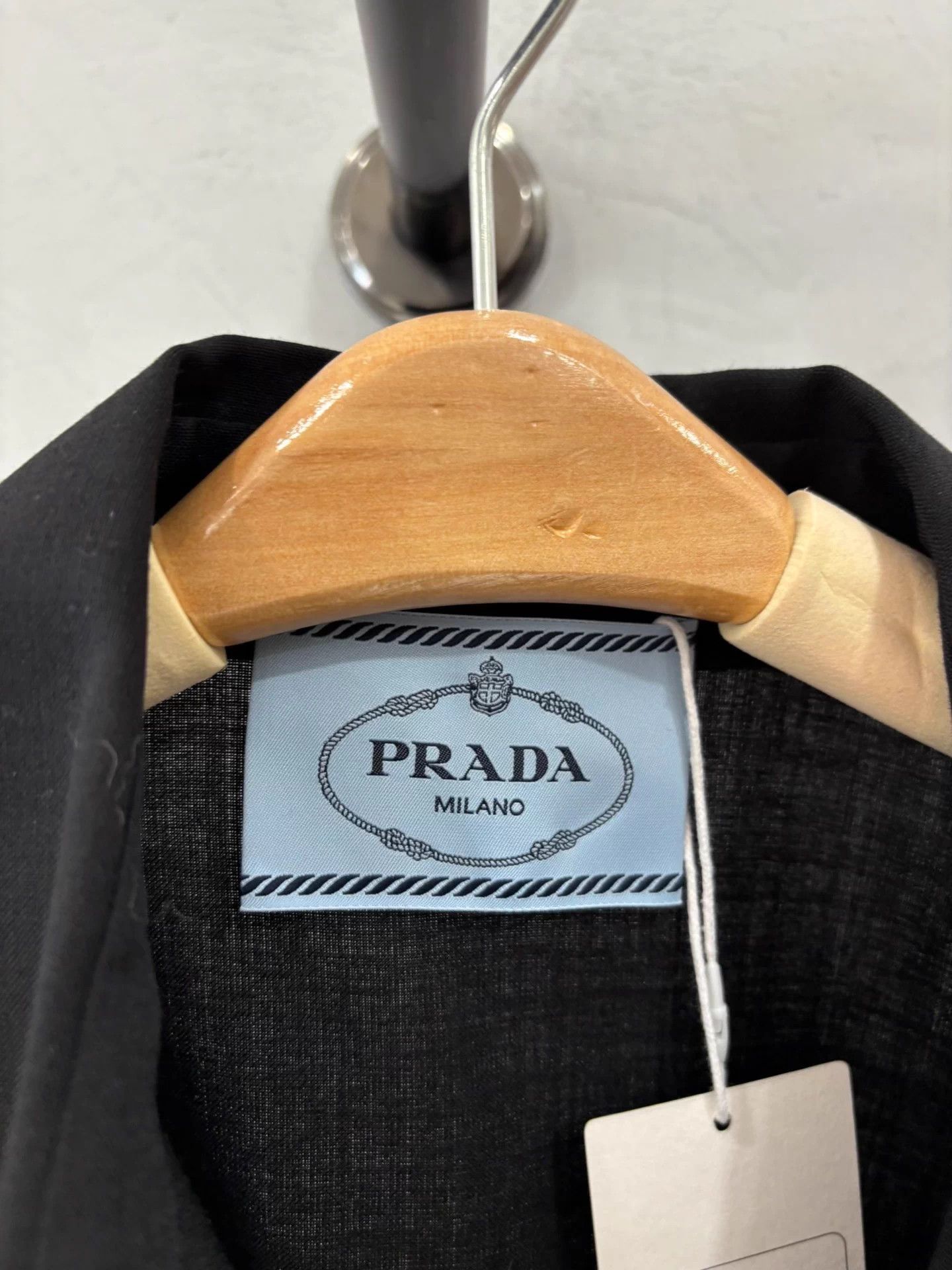 Prada Prada Black Oversized Wool Shirt Jacket Deadstock Size S / US 4 / IT 40 - 6 Thumbnail