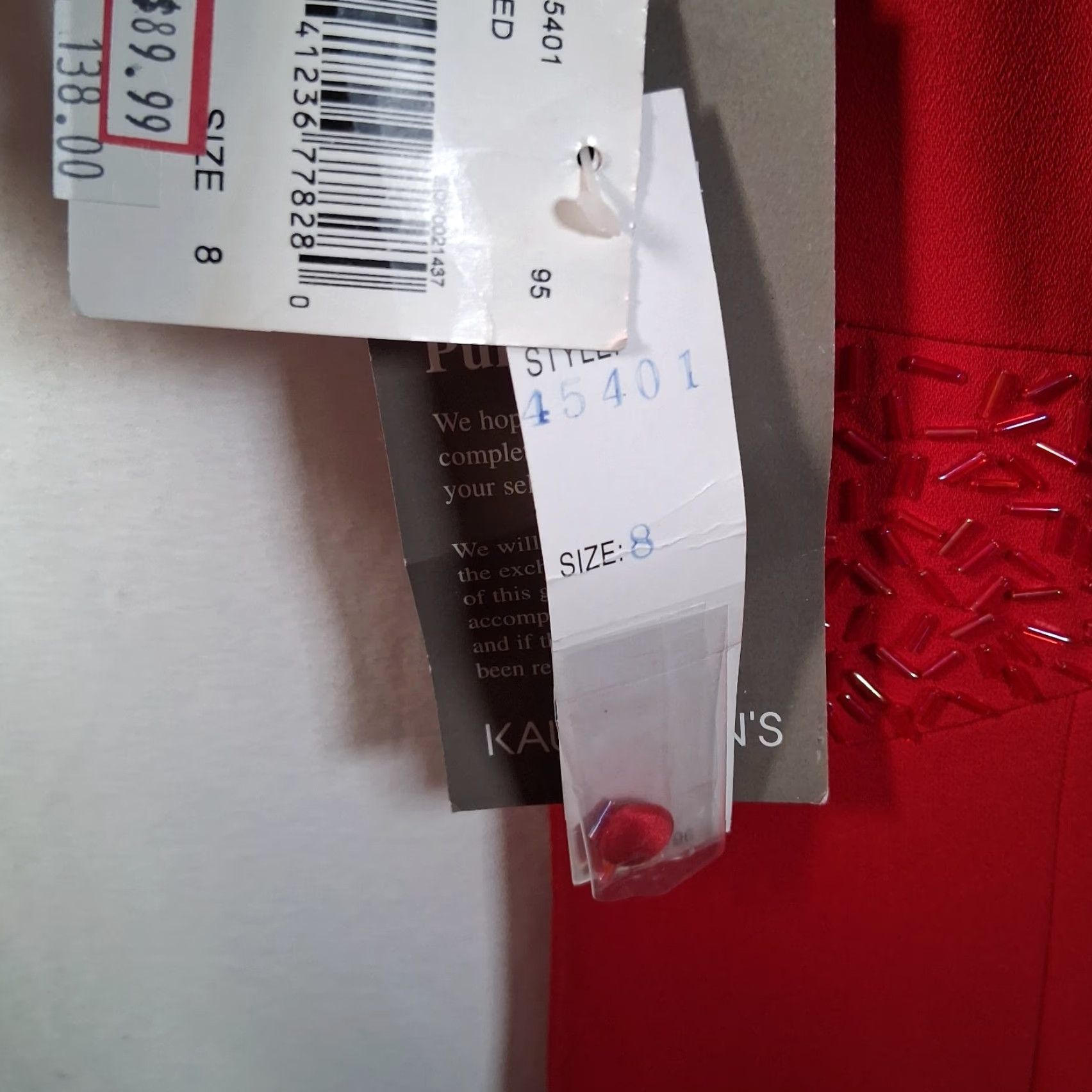 Donna Morgan VINTAGE Donna Morgan Evening Gown Dress Size 8 Red Sleeveless Long Beaded Dress Woman Size M / US 6-8 / IT 42-44 - 7 Thumbnail