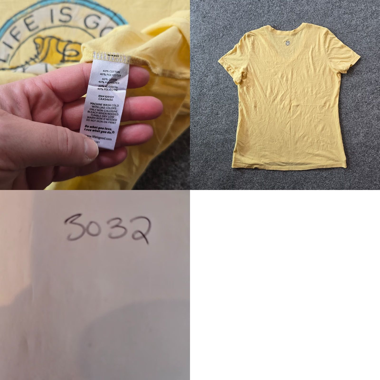 Life is Good Life is Good Top Womens Size Small Yellow Hiking Outdoors Short Sleeve Casual Shirt Size S / US 4 / IT 40 - 8 Thumbnail