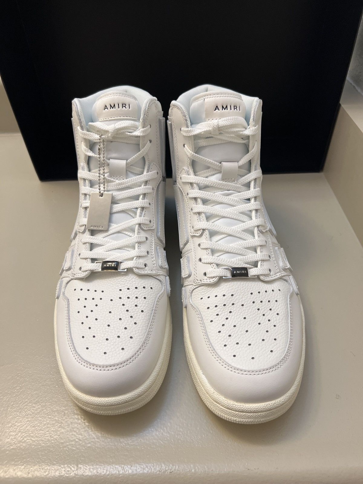 Amiri Amiri Skeleton High Top Sneakers ‘Triple White’ Size US 12 / EU 45 - 3 Thumbnail