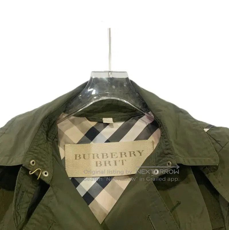 Burberry Burberry Green Polyester Women's Trench Coat. Size S / US 4 / IT 40 - 3 Thumbnail