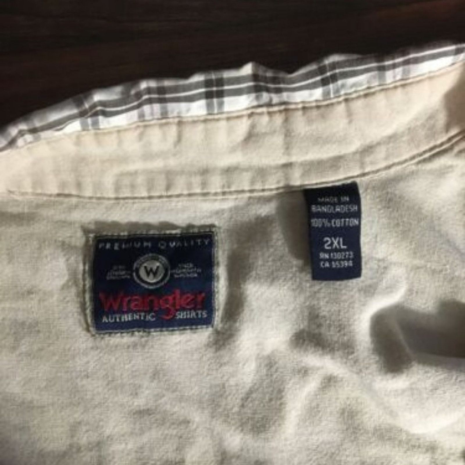 Wrangler WRANGLERS Premium Quality Mens 2XL Plaid Size US XXL / EU 58 / 5 - 3 Thumbnail