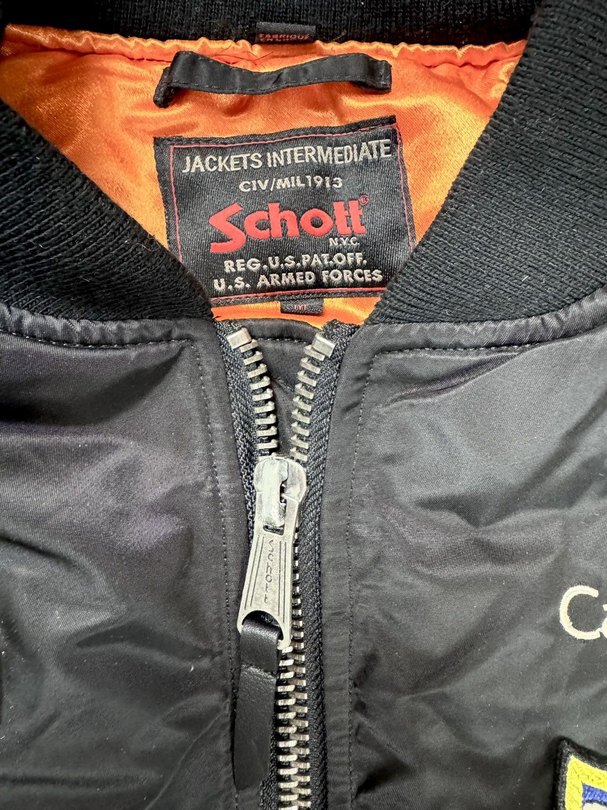 Schott Schott Flying Tenth MA-1 Bomber Jacket Size US M / EU 48-50 / 2 - 8 Thumbnail