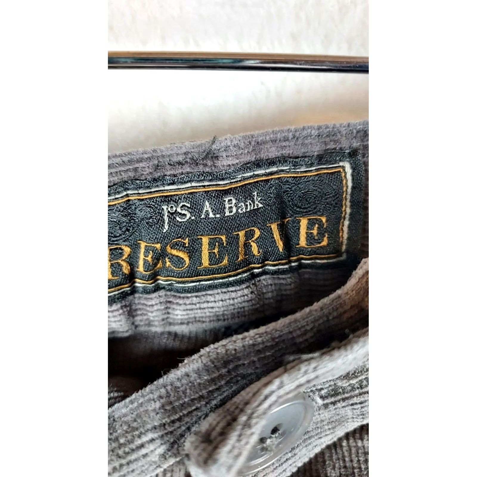 Jos. A. Bank VINTAGE? No. Jos. A. Bank Reserve Mens Gray Corduroy Dress Pants 40x30 Comfort Fit Casual Size US 40 / EU 56 - 5 Thumbnail