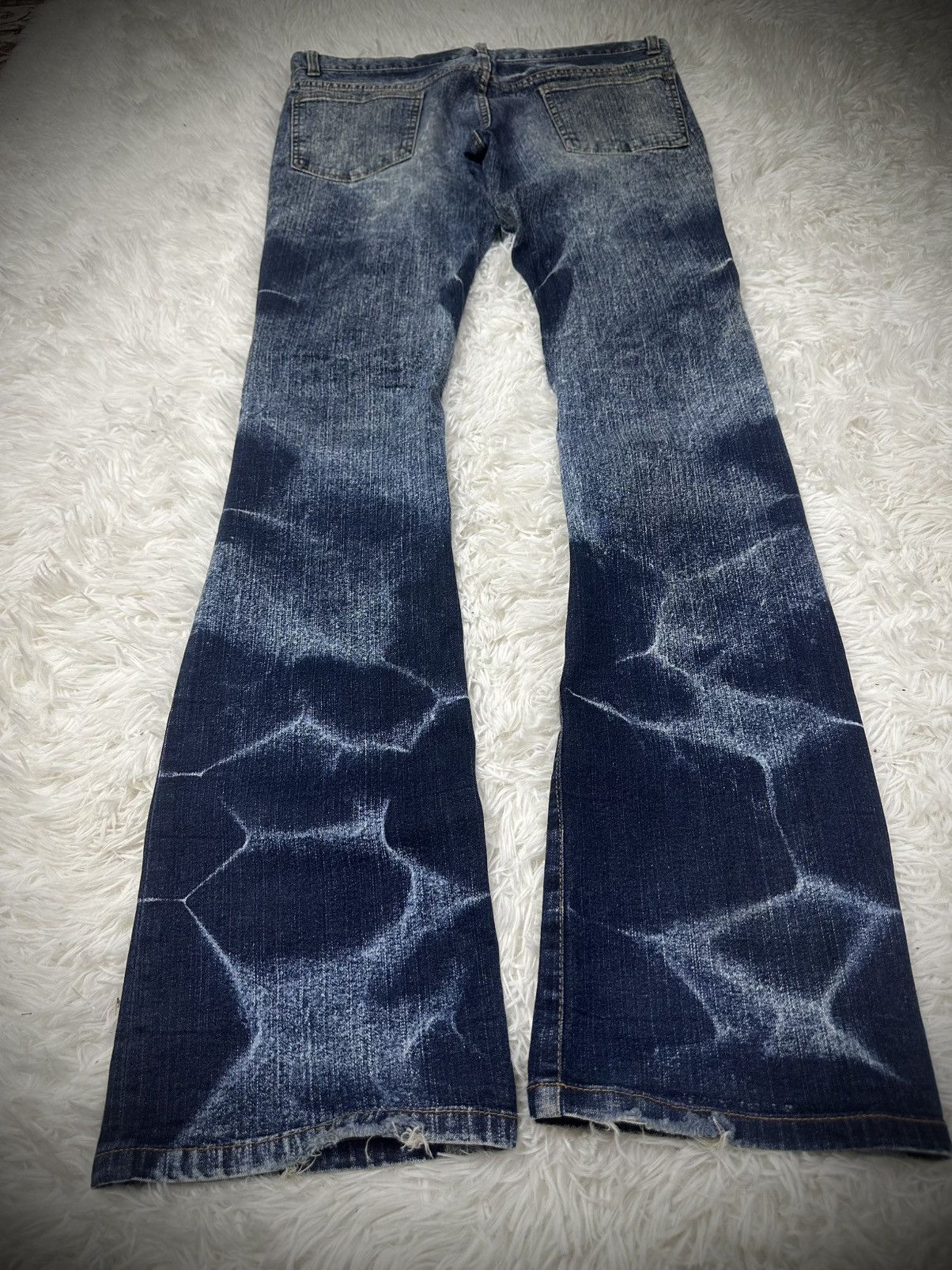 Japanese Brand 💥rare💥 2000s schlussel whiskers flare denim jeans Size US 32 / EU 48 - 7 Thumbnail