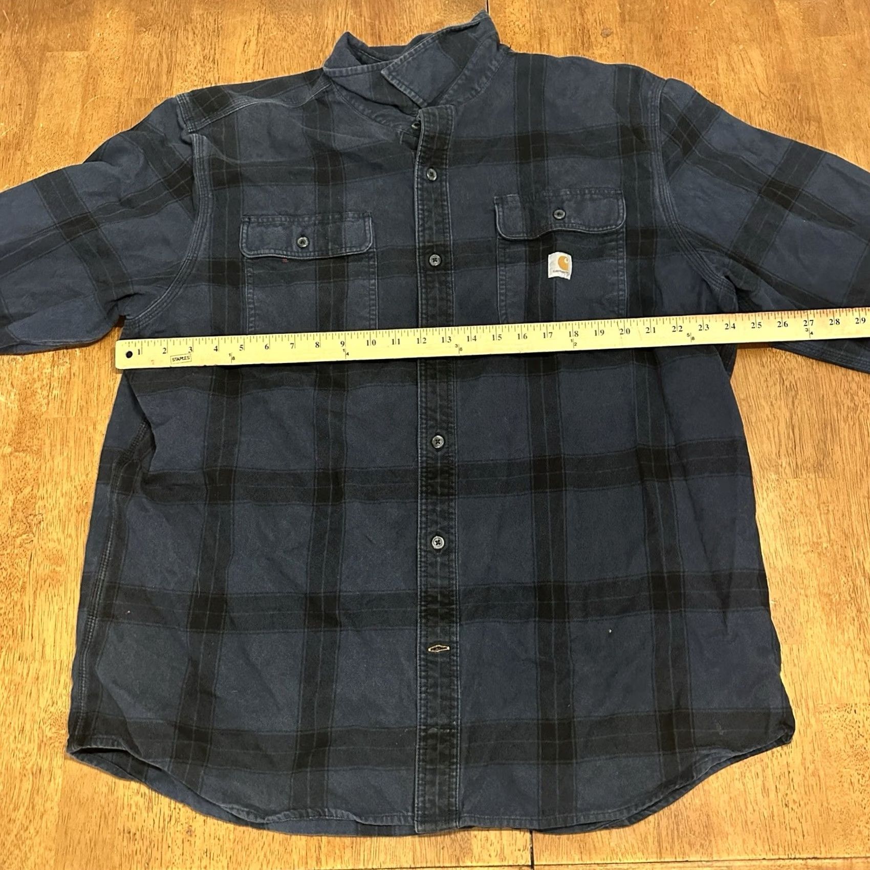 Carhartt VINTAGE Carhartt Loose Fit Heavy Flannel Shirt XL Blue Plaid Men Size US XL / EU 56 / 4 - 7 Thumbnail
