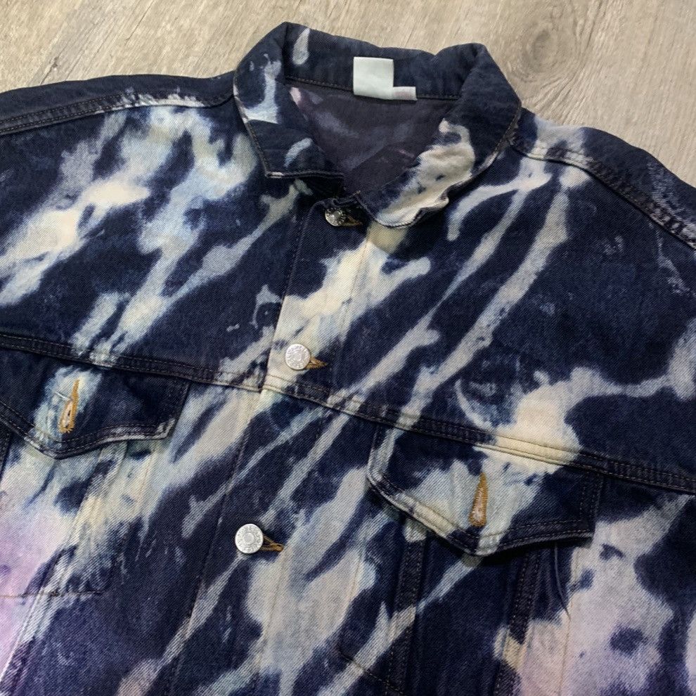 Vintage Land & Sky Custom Denim Jacket (Bleached + Dyed) Size US XL / EU 56 / 4 - 3 Thumbnail