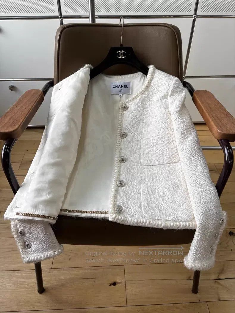 Chanel Chanel 21A Castle Series White Four-pocket Single-breasted Size XXS / US 00 / IT 34 - 5 Thumbnail