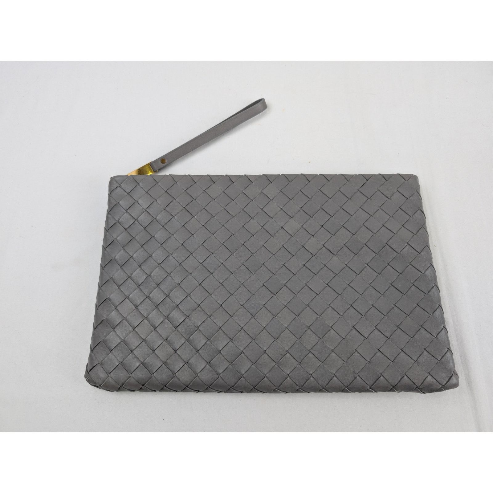 Bottega Veneta o1rshd1 Size: OS / intrecciato leather document case in grey Size ONE SIZE - 1 Thumbnail
