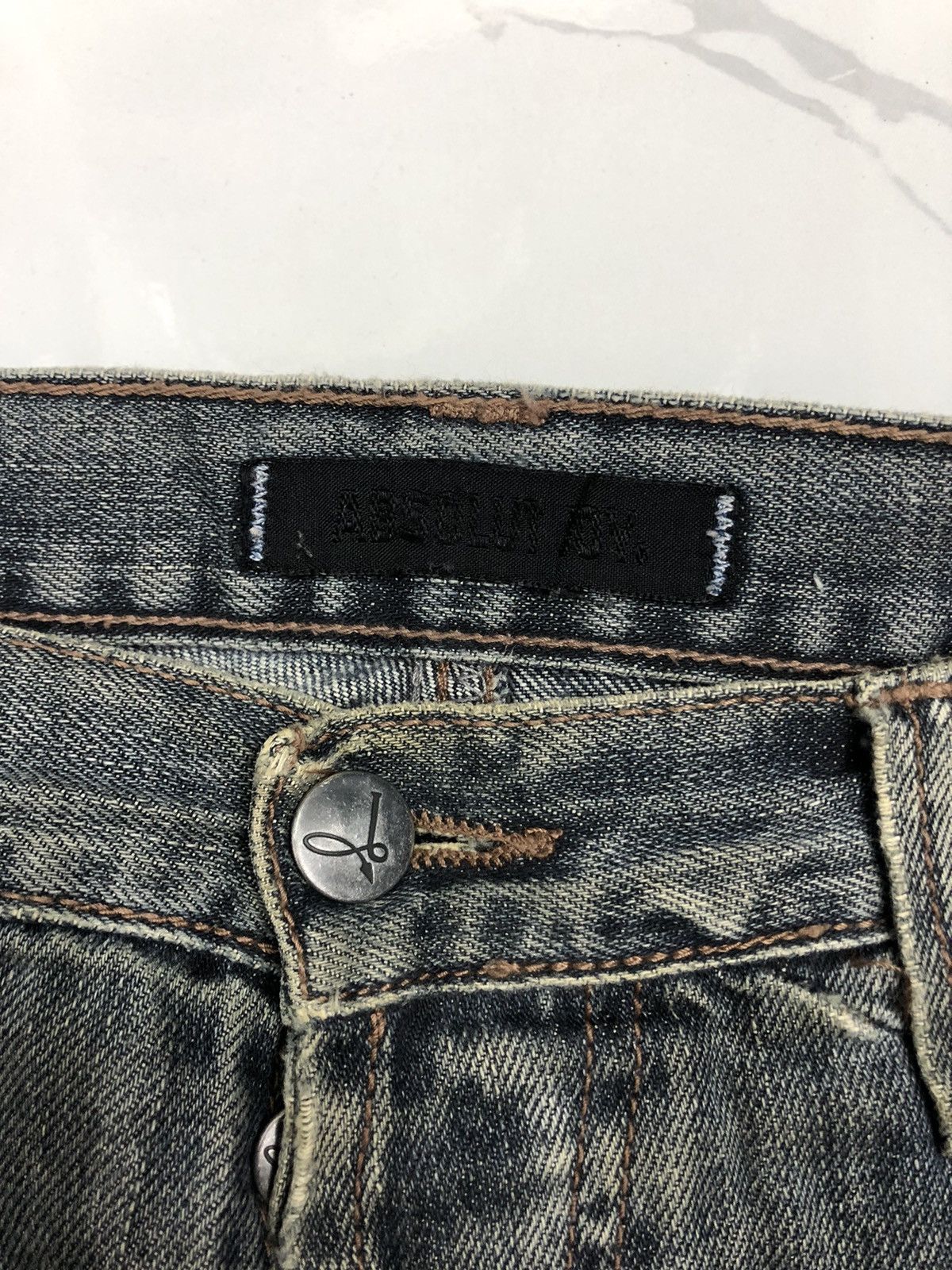 Kapital 🔥ABSOLUTE JOY EARTHY MUD WASH DISTRESSED DENIM JEANS Size US 34 / EU 50 - 10 Thumbnail