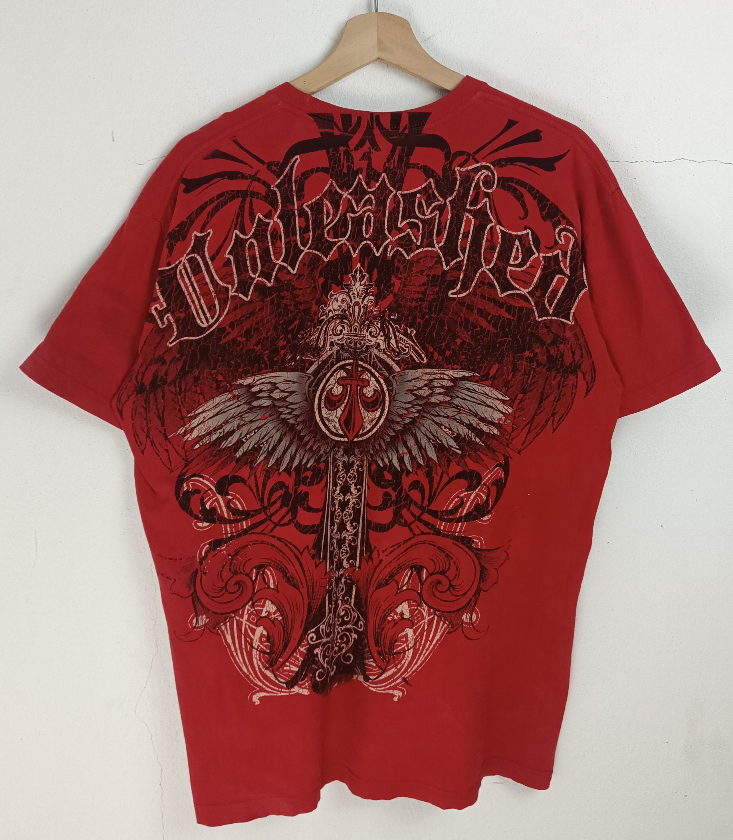 Affliction VINTAGE Y2K CHEMISTRY CROSS AFFLICTION MMA SKULL TAPOUT LGB Size US L / EU 52-54 / 3 - 4 Thumbnail