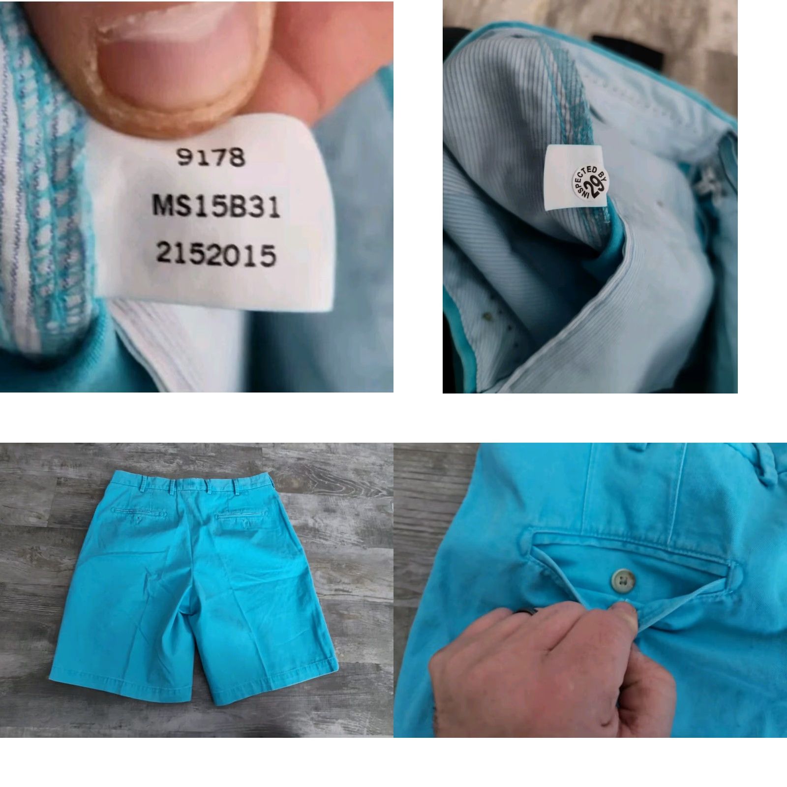 Peter Millar VINTAGE? No, Peter Millar Winston Chino Short Mens 34 Waist 9" Inseam Blue Canvas Cotton Casual Modern Regular Mens Size US 34 / EU 50 - 8 Thumbnail
