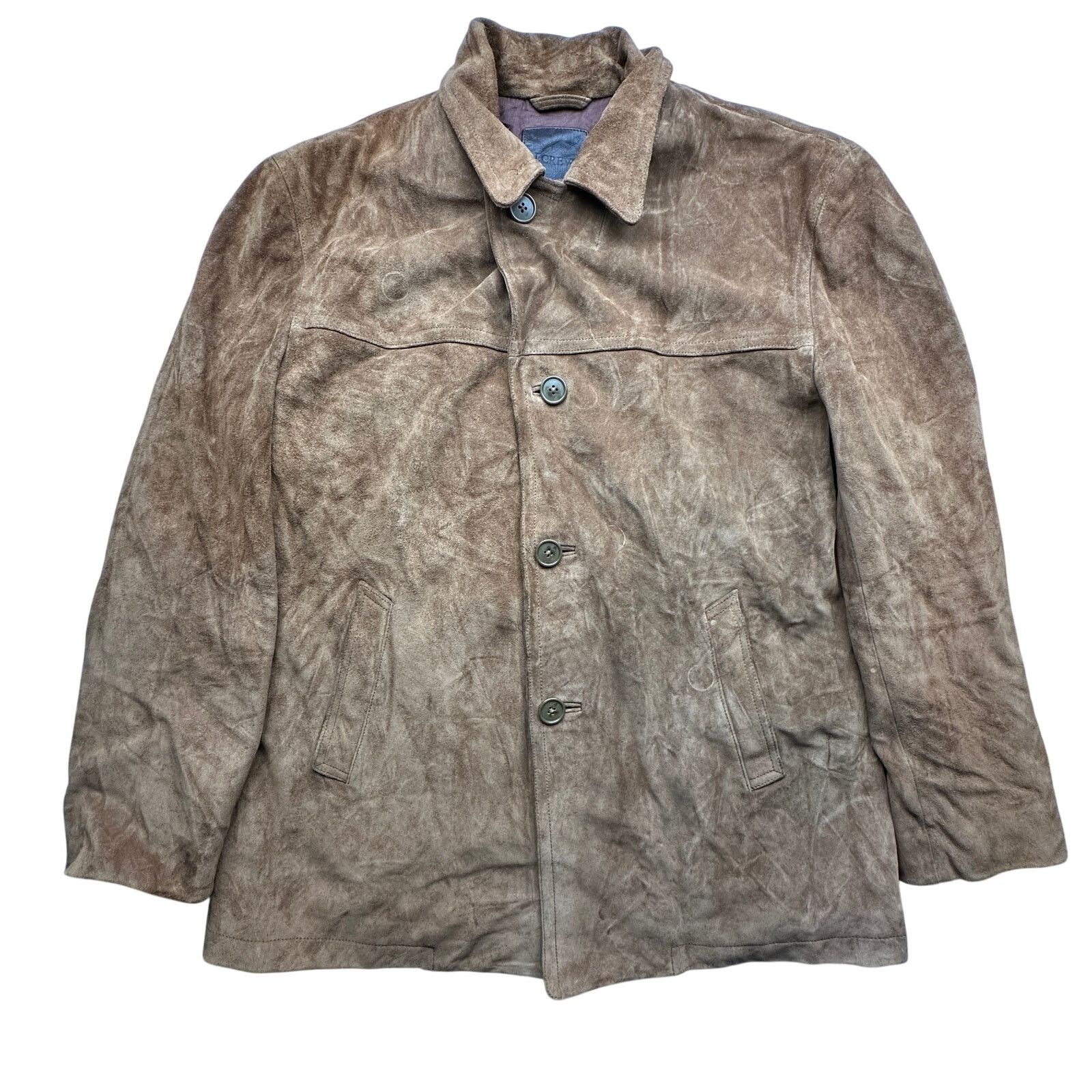 J.Crew Vintage J Crew Suede Leather Brown Button Mens Coat Large Size US L / EU 52-54 / 3 - 1 Thumbnail