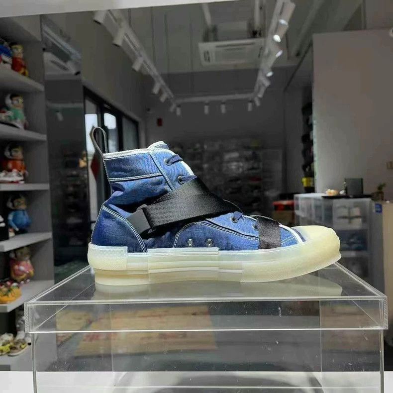 Dior Dior Dior B23 Denim Blue High-Top Sneakers-2507 Size US 12 / EU 45 - 2 Thumbnail