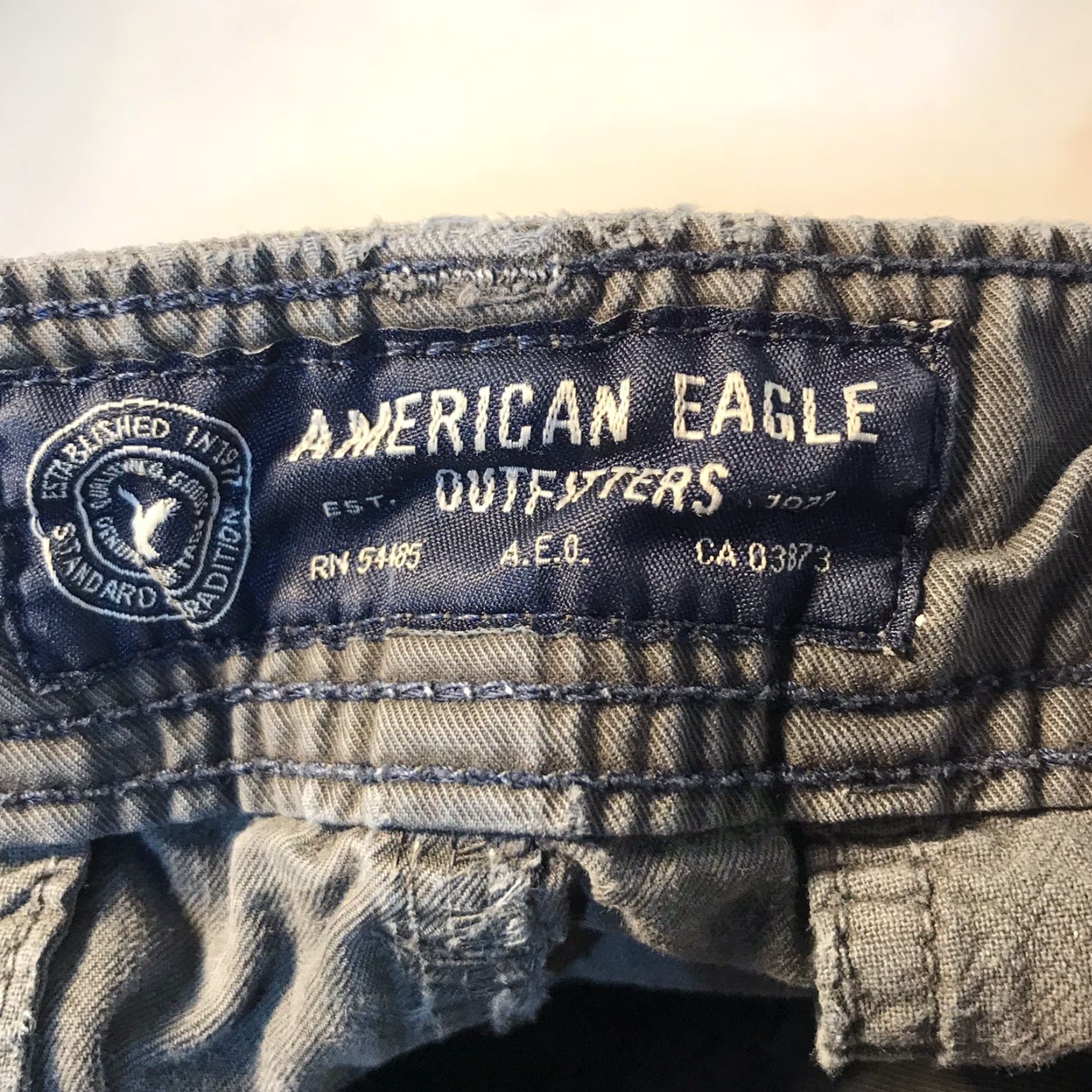 American Eagle Outfitters American Eagle Outfitters Gray Chino Shorts Mens Size 31 Mid-Rise Casual Outdoor Size US 31 - 4 Thumbnail