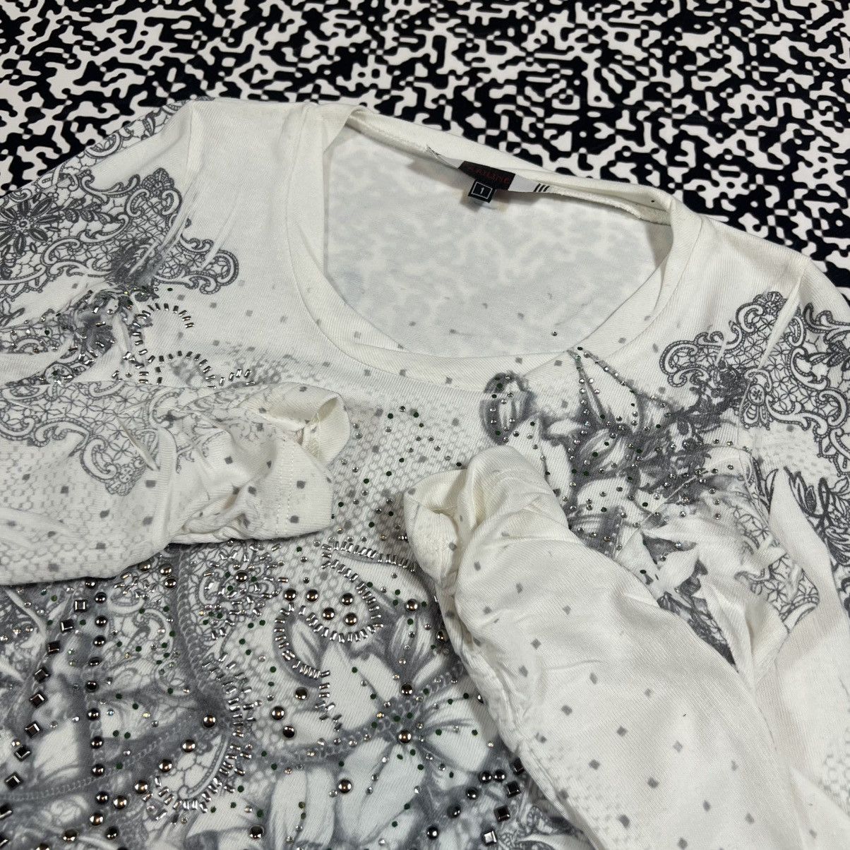 Japanese Brand Vintage Y2K Japanese Flower Abstract Sexy Style Mini Dress Size S / US 4 / IT 40 - 14 Thumbnail