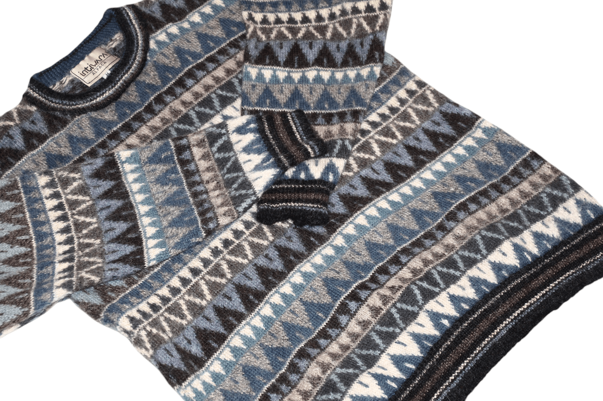 Homespun Knitwear RARE Intiwara Alpaca Tribal Patterns Crew Neck Wool Sweater Size US M / EU 48-50 / 2 - 5 Thumbnail