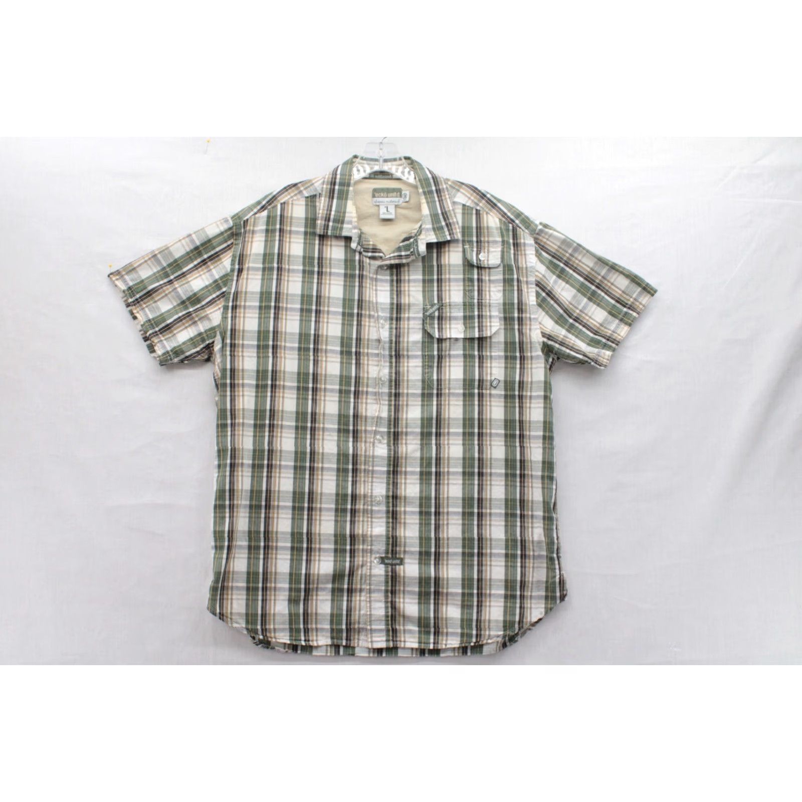Ecko Unltd. VTG Ecko Unltd Shirt Men's L Green Plaid Short Sleeve Button Up Street Wear Size US L / EU 52-54 / 3 - 2 Thumbnail