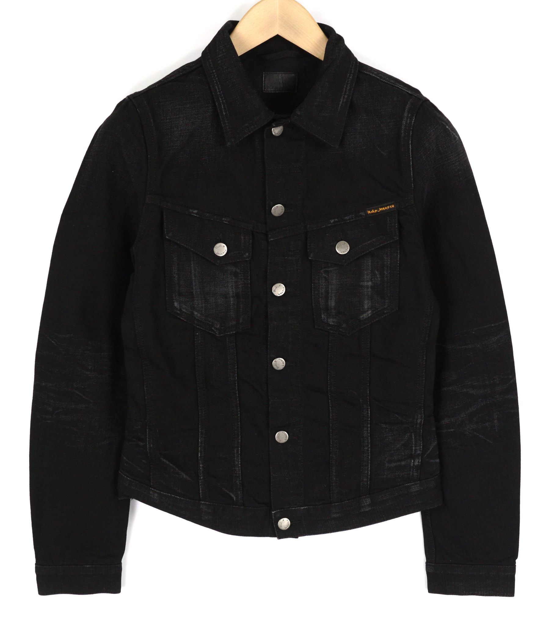 Nudie Jeans BILLY XS Rebel Black B01 Polo Neck Pockets Jacket 81597 Size US XS / EU 42 / 0 - 1 Thumbnail