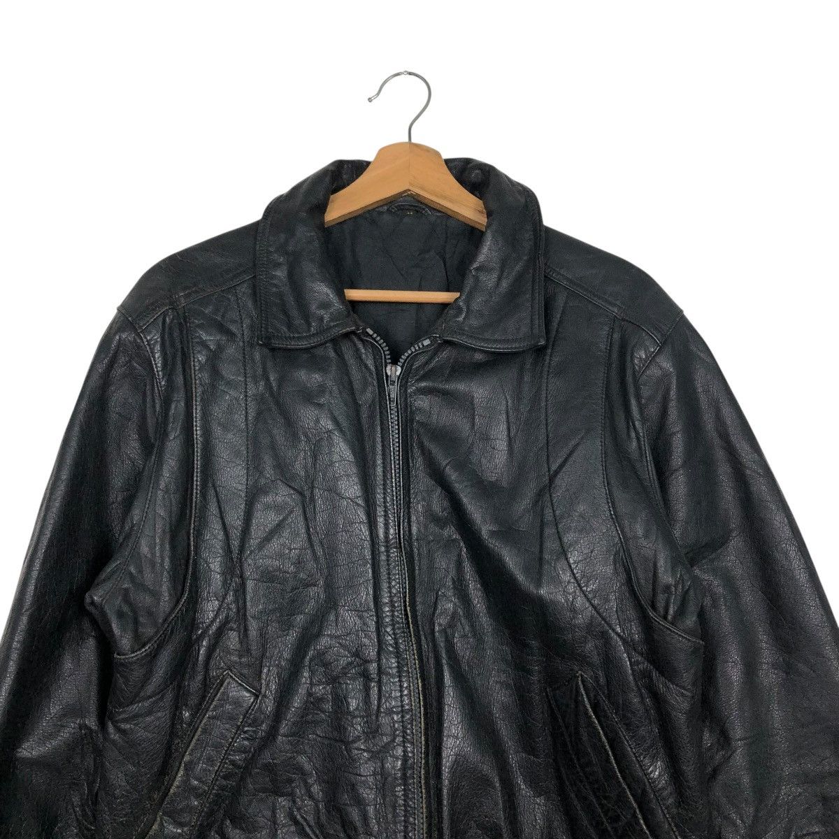 Japanese Brand 🔥VINTAGE BIKER LEATHER JACKET UNBRANDED ISSEY MIYAKE Size US M / EU 48-50 / 2 - 5 Thumbnail