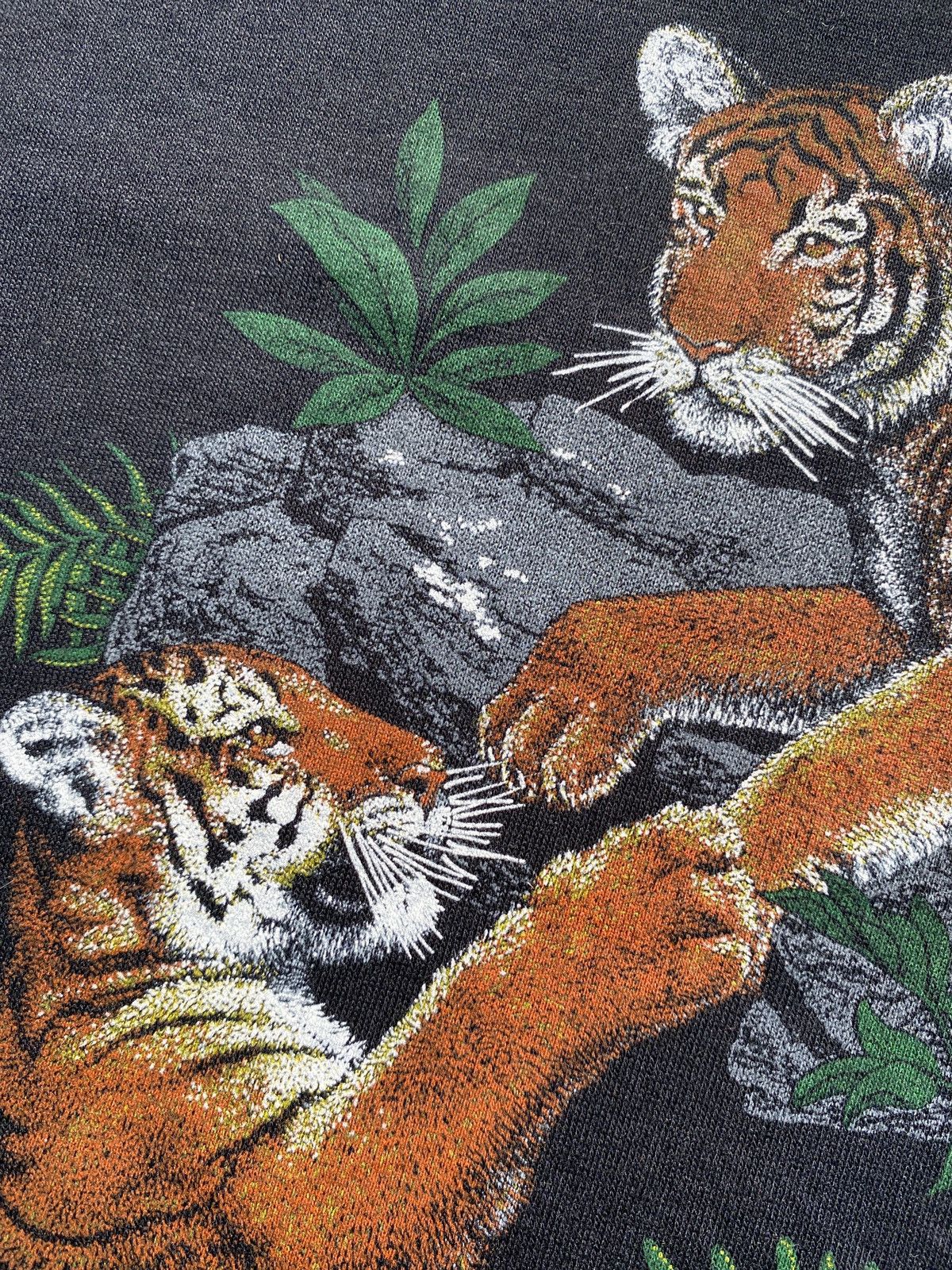 Jerzees × Vintage 80s Tiger art print shirt sz L Size US L / EU 52-54 / 3 - 4 Thumbnail