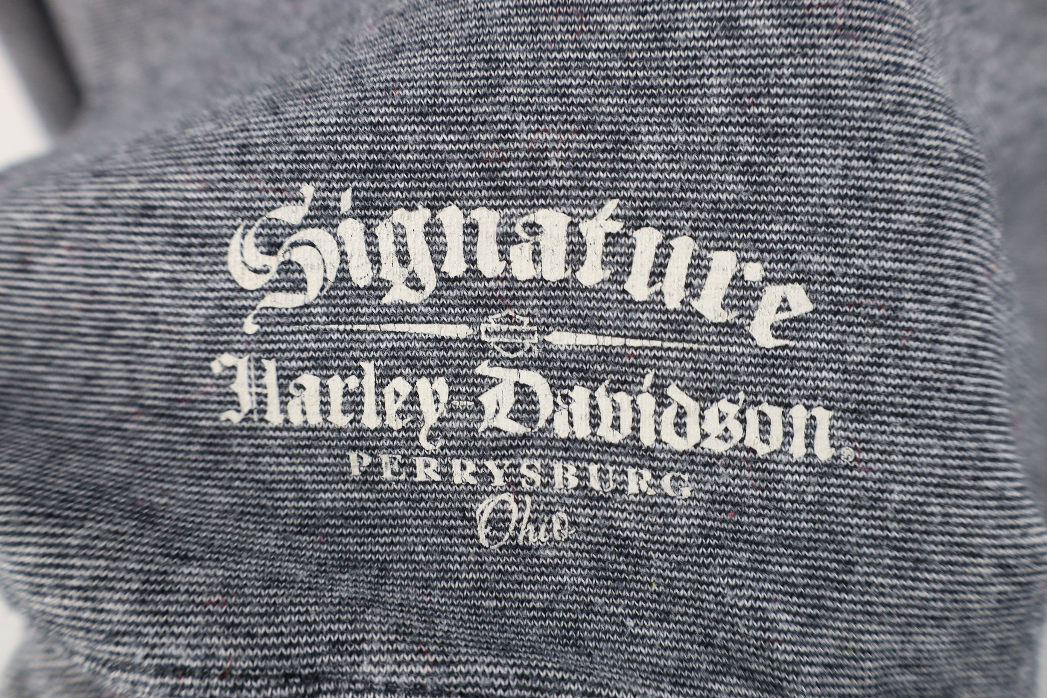 Harley Davidson Vintage Y2K Harley Davidson Striped Jersey Knit Zip Hoodie Size XL / US 12-14 / IT 48-50 - 11 Thumbnail
