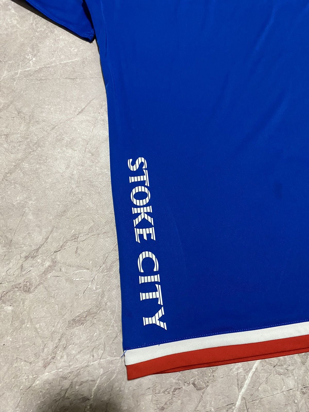 Macron Macron Stoke City The Potters Home Soccer Football Jersey Size US XL / EU 56 / 4 - 18 Thumbnail