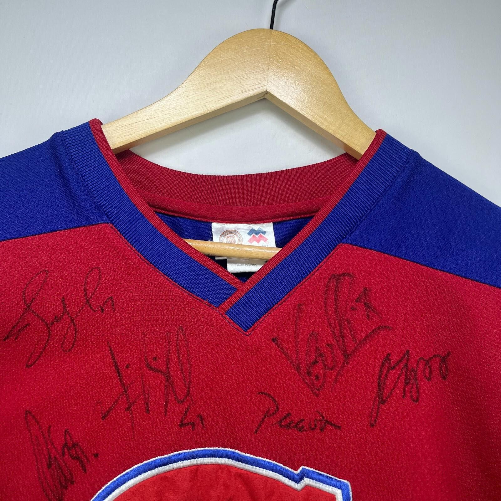 Other Vintage Montreal Canadiens Autographed Habs Jersey Youth XL Size ONE SIZE - 5 Thumbnail