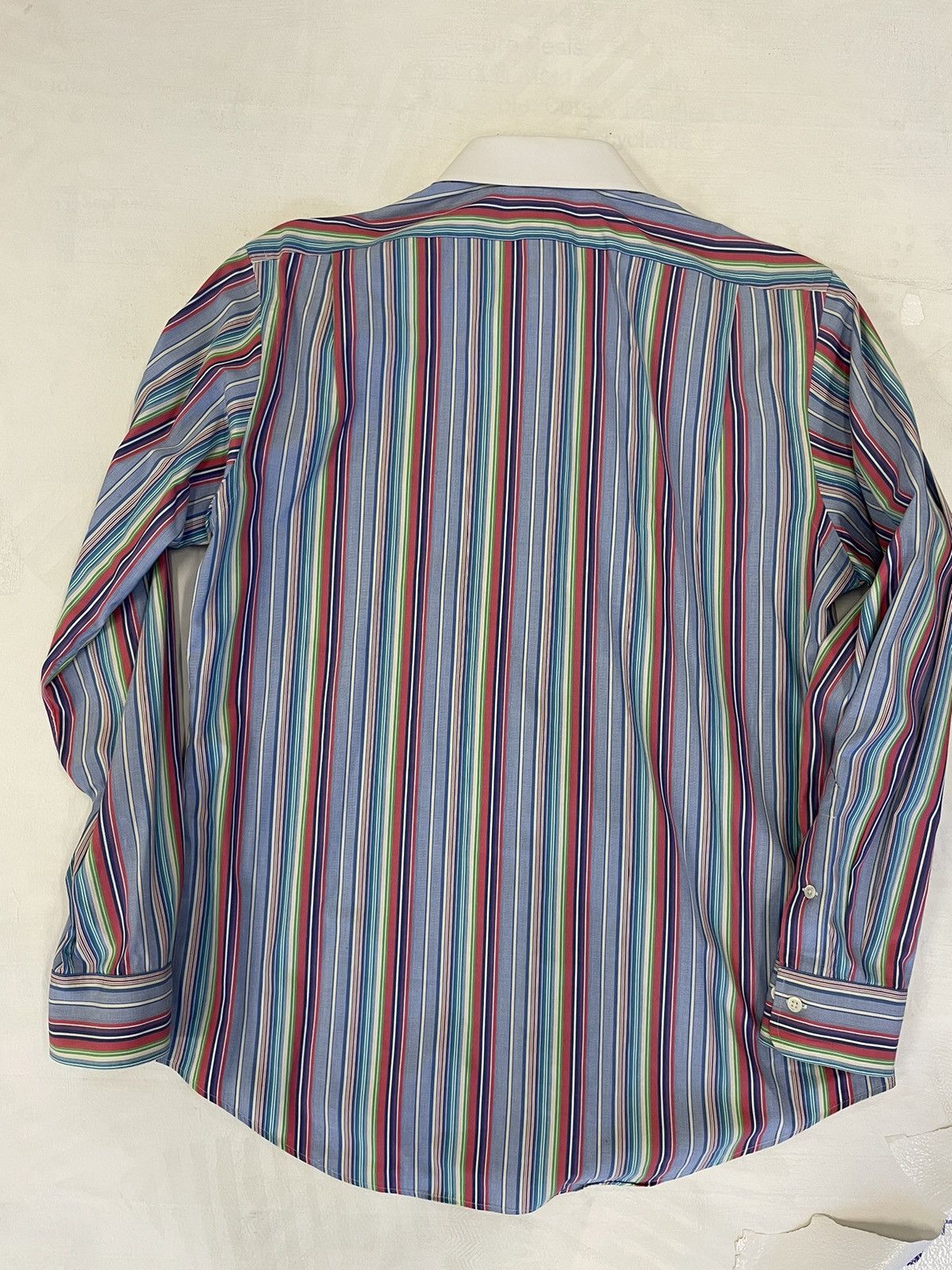 Polo Ralph Lauren × Vintage Bold Rainbow Stripe Contrast Collar Shirt Size US L / EU 52-54 / 3 - 5 Thumbnail