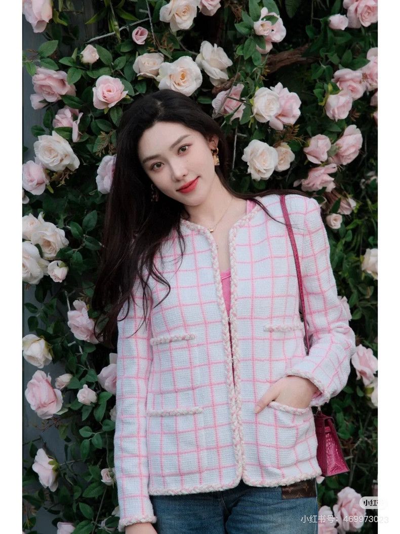 Chanel Chanel 23c pink and white plaid jacket Size XS / US 0-2 / IT 36-38 - 5 Thumbnail