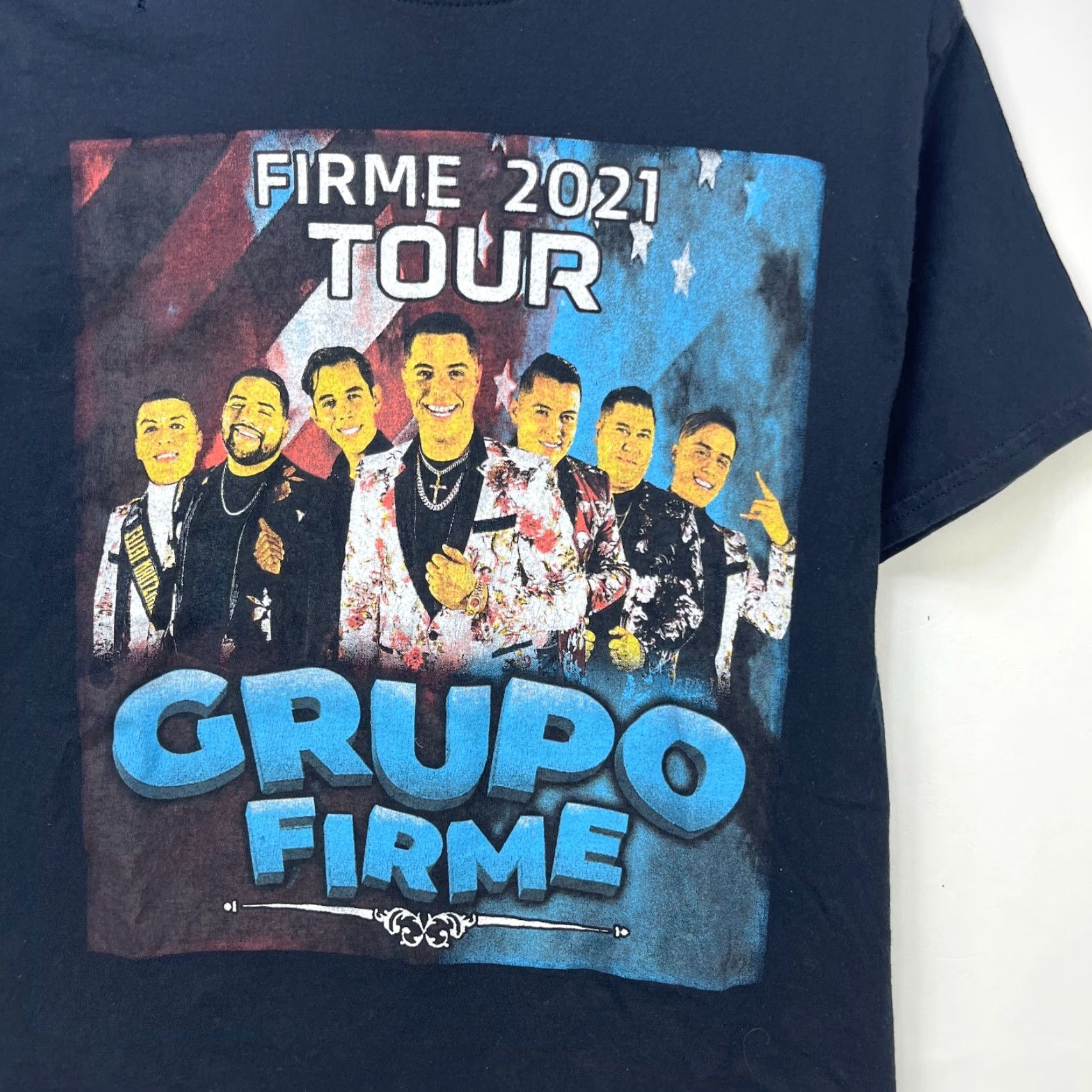 FRONTEER VINTAGE Grupo Firme 2021 Tour T Shirt Banda Mexico Frontera Tequila Shirt Mens M Black Size US M / EU 48-50 / 2 - 2 Thumbnail