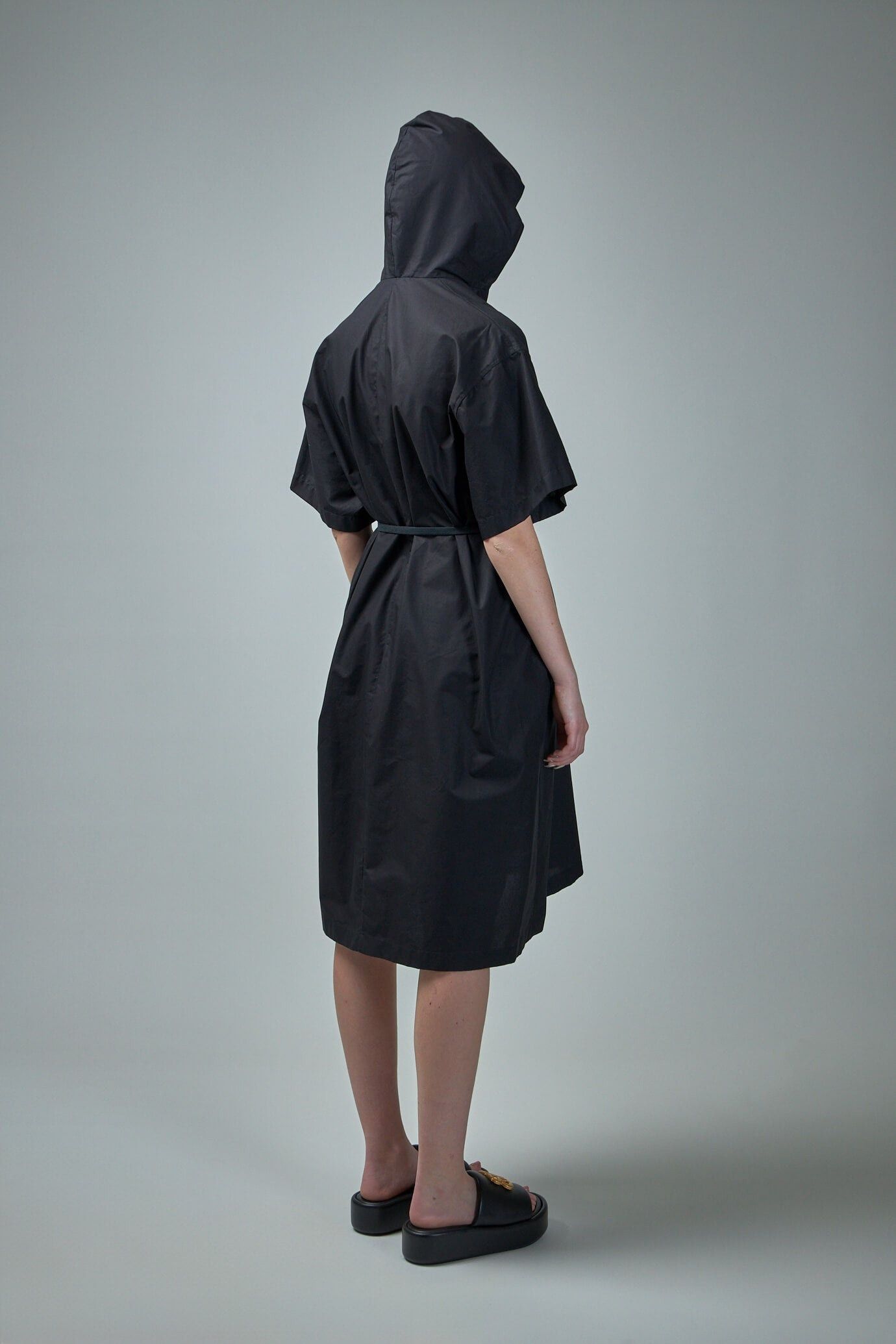 Balenciaga oc11z0825 Hooded Oversized Dress in Black Size L / US 10 / IT 46 - 4 Thumbnail