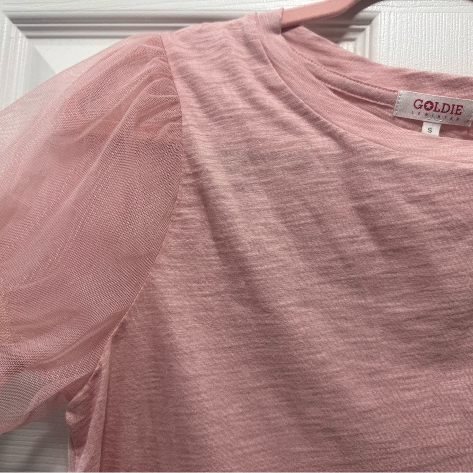 Other NWT Goldie pink $115 Sheer Sleeve Top size S Size S / US 4 / IT 40 - 5 Thumbnail