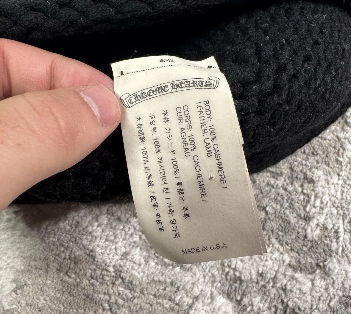Chrome Hearts Cross patch cashmere beanie Size ONE SIZE - 9 Thumbnail