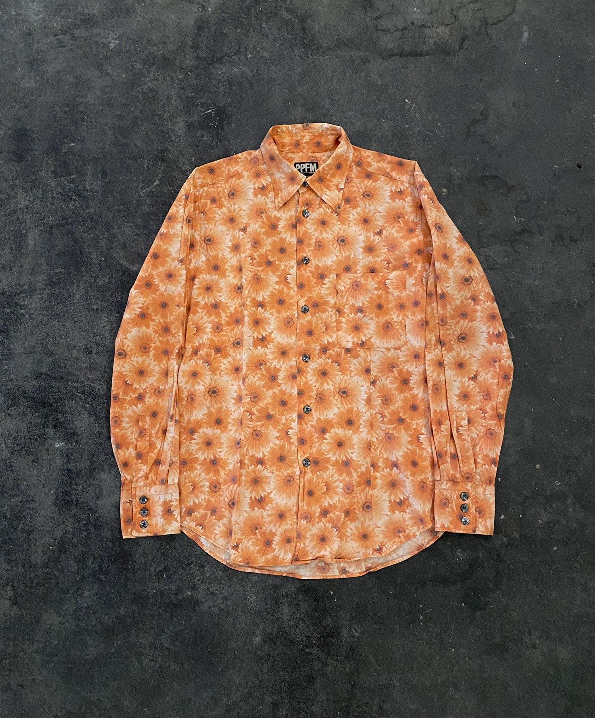 image of Avant Garde x Ppfm Flower Pattern Button Shirt in Flower Print, Men's (Size Medium)