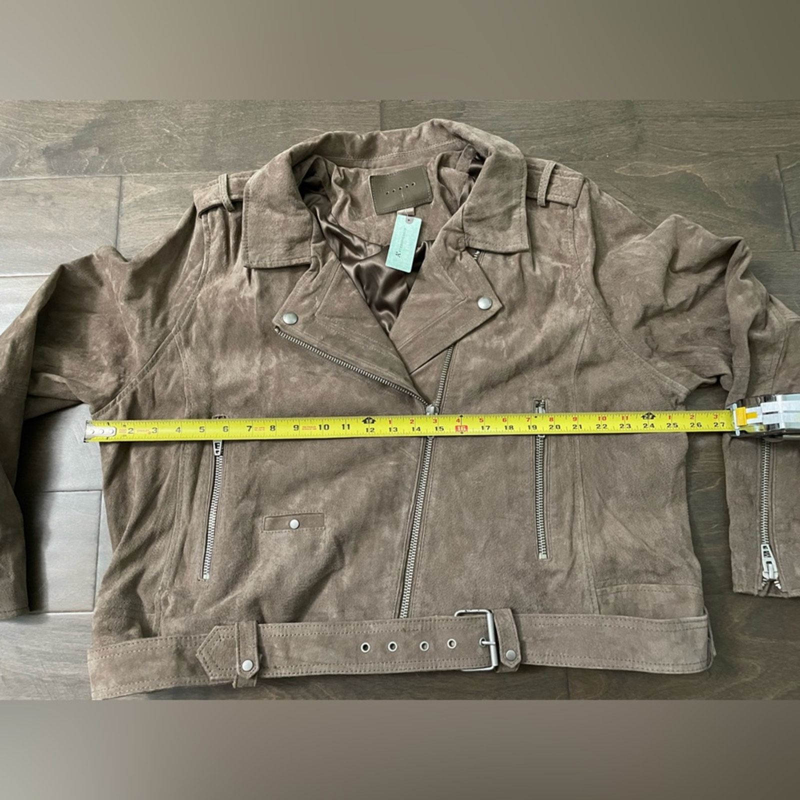 BLANKNYC BLANKNYC Cropped Suede Leather Motorcycle Jacket Sz 3X Plus Size 3XL / US 20-22 - 12 Thumbnail