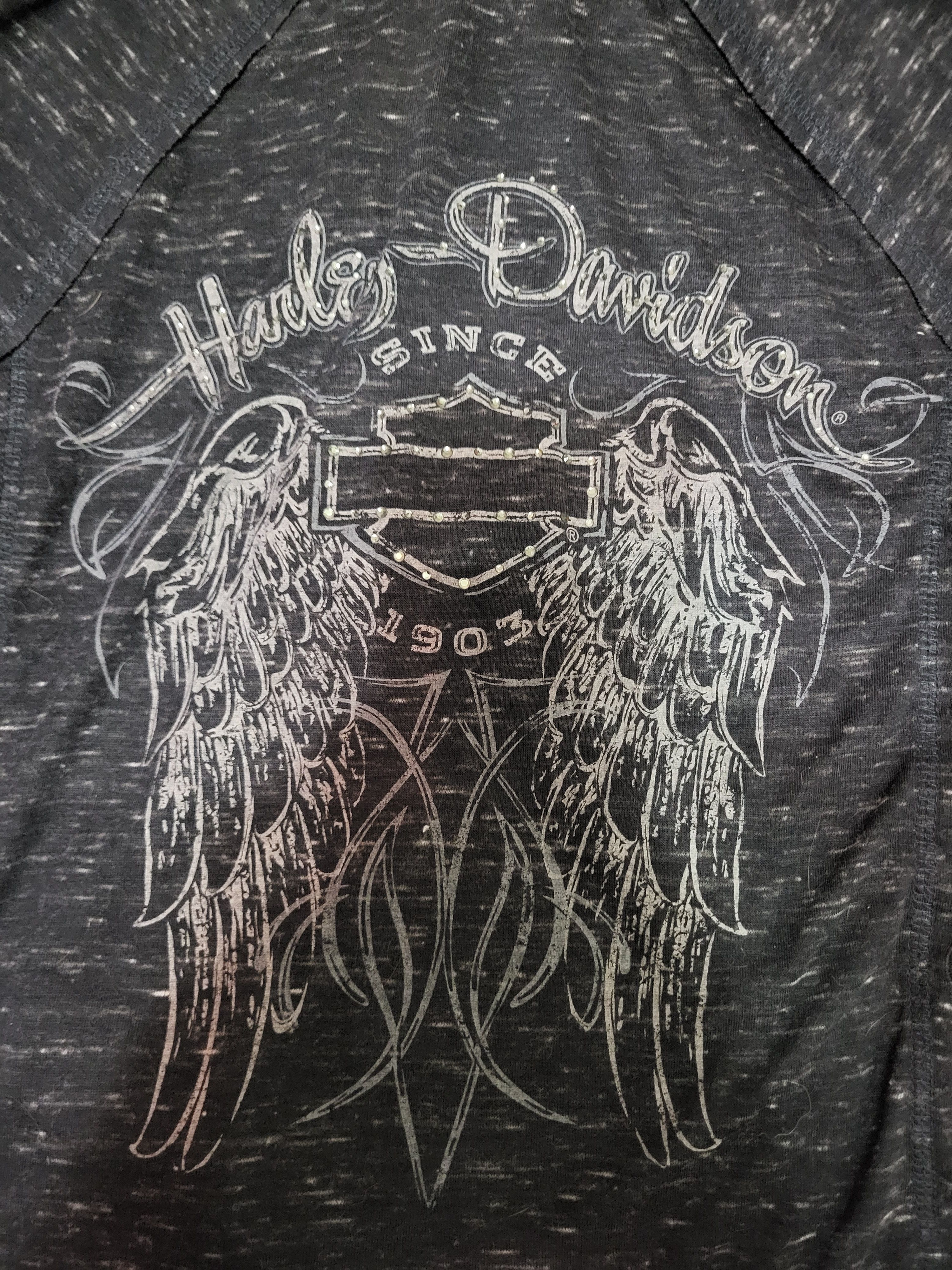 Harley Davidson Vintage Women's Harley Davidson Lace Shirt Size S / US 4 / IT 40 - 3 Thumbnail