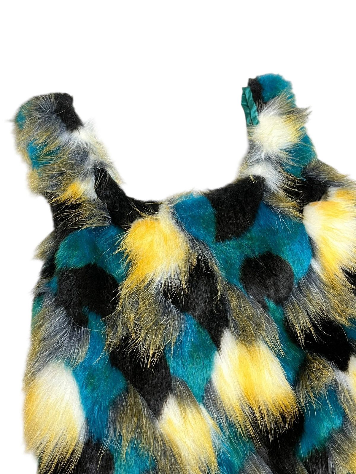 United Colors Of Benetton 🔥Benetton Faux Fur Magnetic Closure Tote Y2K LGB IF 6 9 Size ONE SIZE - 9 Thumbnail